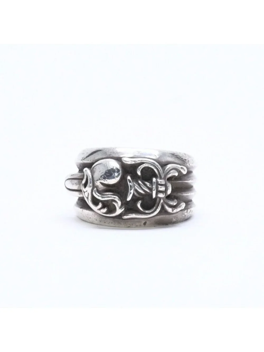 Chrome Hearts Dagger Heart Ring 925 Sterling Silver